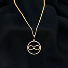 Diamonds Infinity Eternity Pendant Necklace Natural - ( HI-SI ) - Rosec Jewels