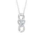 Rosec Jewels-Infinity Heart Necklace with Diamond Accents