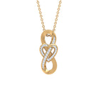 Rosec Jewels-Infinity Heart Necklace with Diamond Accents