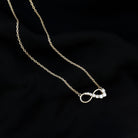 Gold Infinity Pendant Necklace with Diamond For Women Diamond - ( HI-SI ) - Color and Clarity - Rosec Jewels