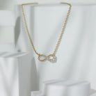 Gold Infinity Pendant Necklace with Diamond For Women Diamond - ( HI-SI ) - Color and Clarity - Rosec Jewels