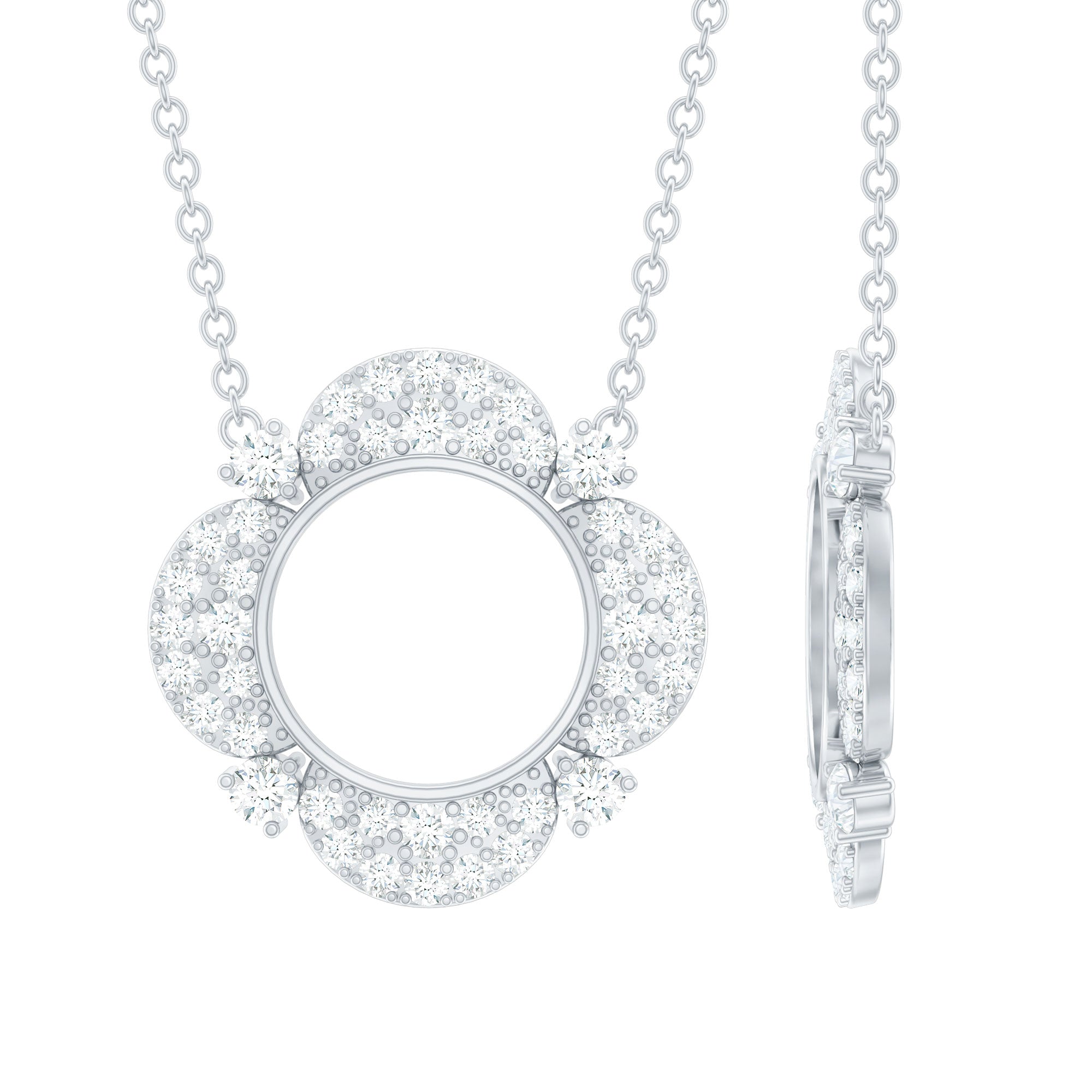 Certified Lab Grown Diamond Nature Inspired Necklace