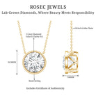 IGI Certified 3 Carat Lab Grown Diamond Solitaire Necklace for Women Lab - ( E-VS1 ) - Rosec Jewels