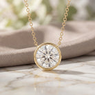 IGI Certified 3 Carat Lab Grown Diamond Solitaire Necklace for Women Lab - ( E-VS1 ) - Rosec Jewels