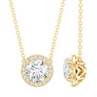 Rosec Jewels-1 Carat Lab Grown Diamond Bridal Necklace with IGI Certificate