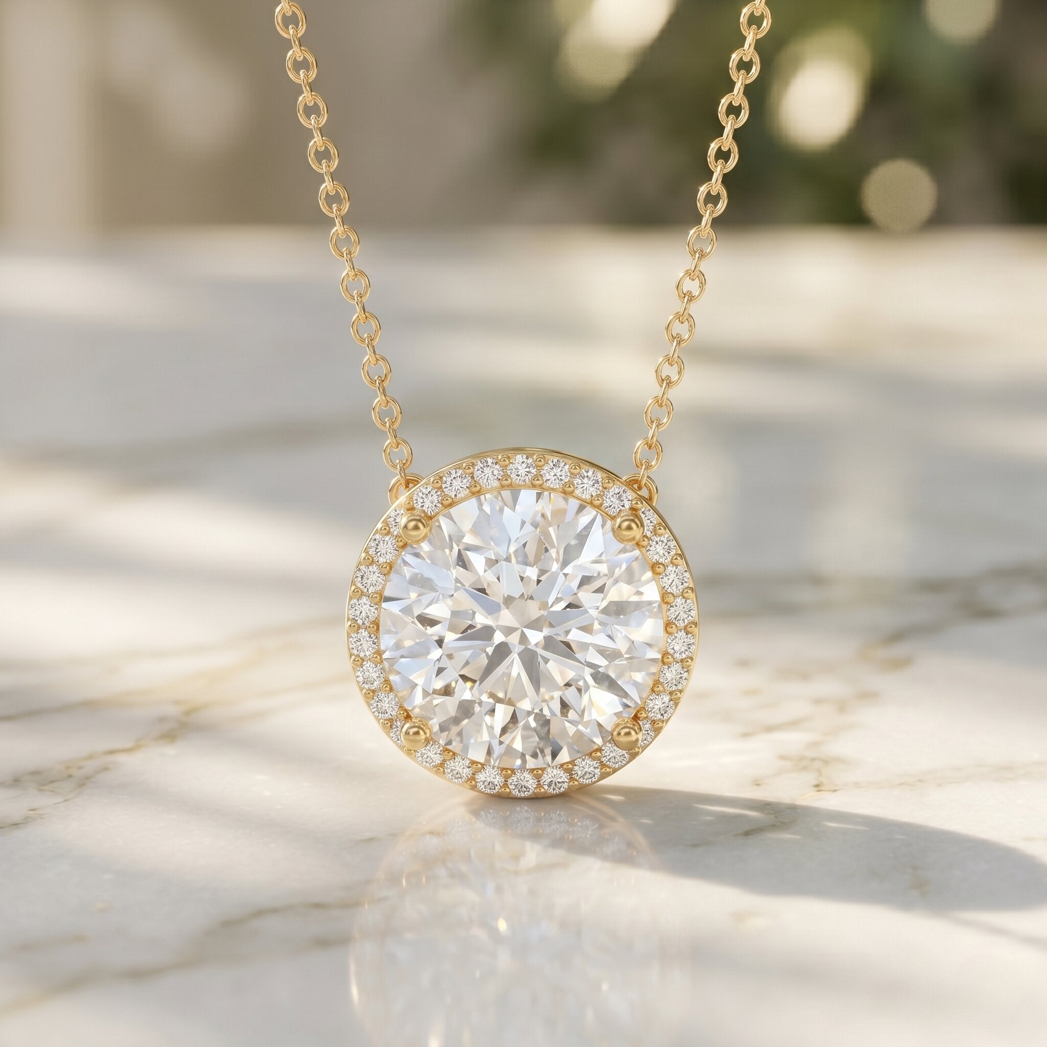 IGI Certified 5 Carat Lab Grown Diamond Wedding Necklace Lab - ( E-VS1 ) - Rosec Jewels