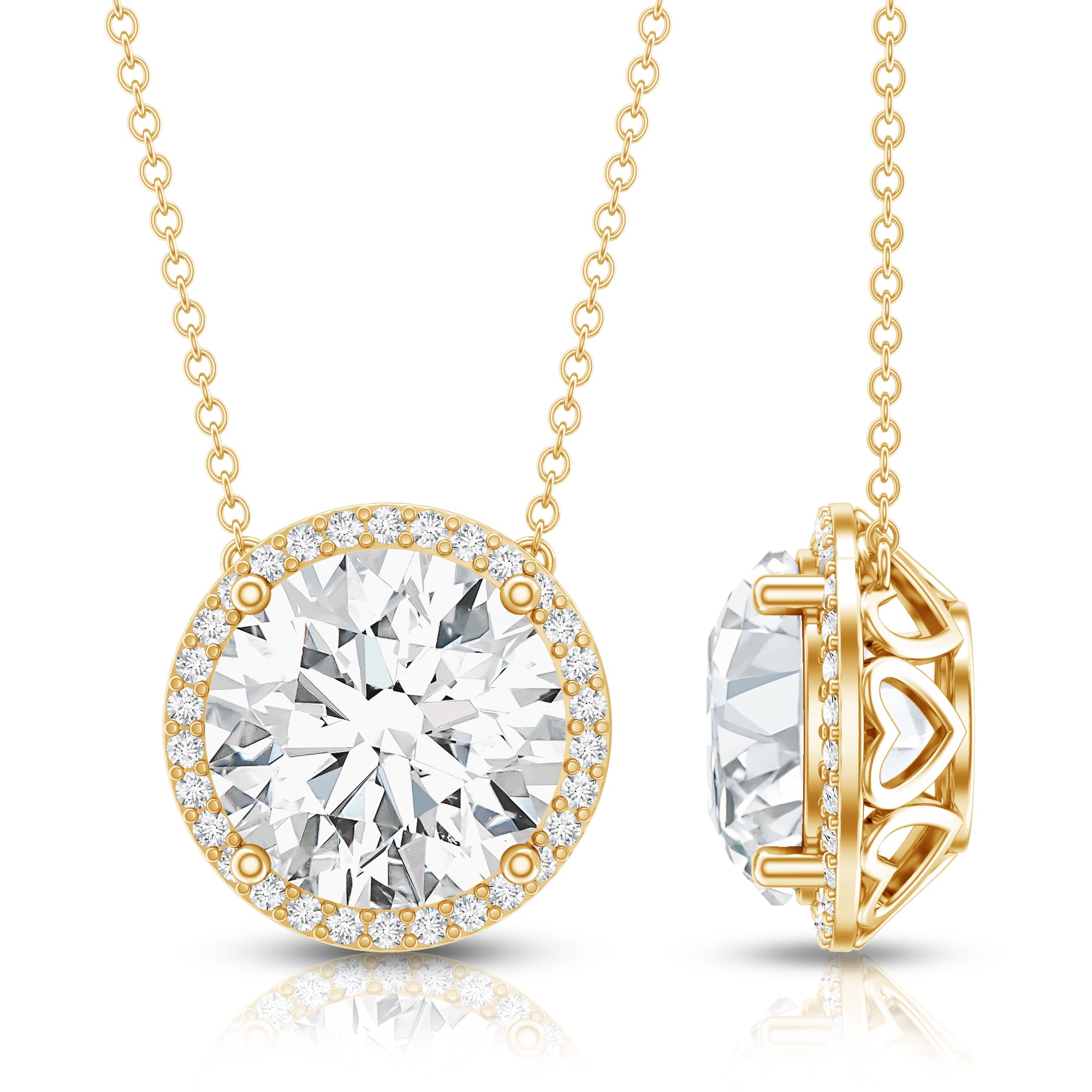 Rosec Jewels-IGI Certified 5 Carat Lab Grown Diamond Wedding Necklace