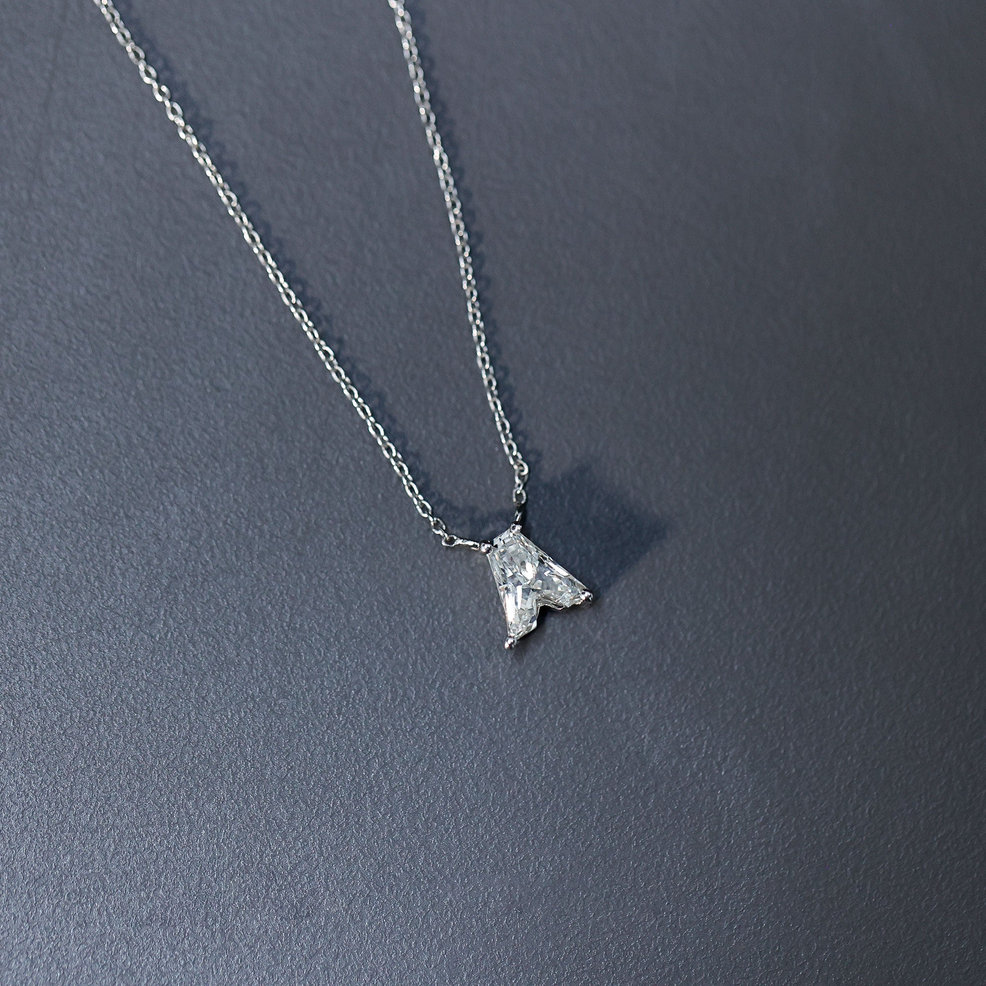 Rosec Jewels-Lab Grown Diamond Initial A Necklace 2 Carat