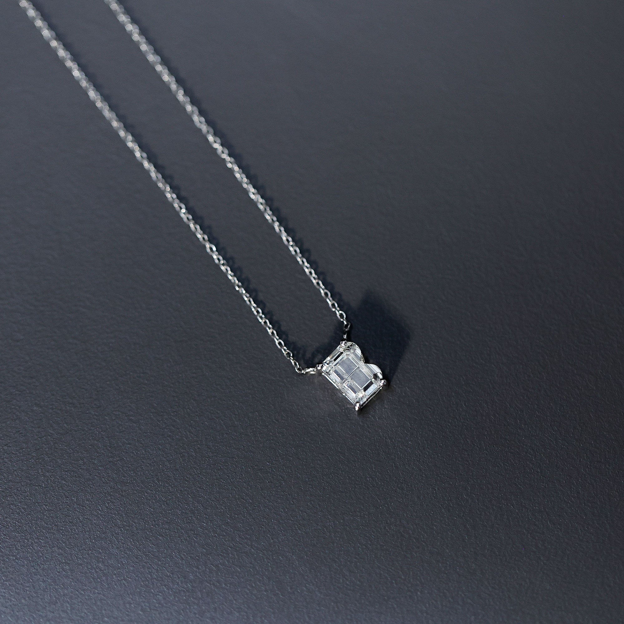 Rosec Jewels-2 Carat Initial B Necklace with Certified Lab Grown Diamond