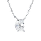 Rosec Jewels-Fancy Cut 2 Carat Lab Grown Diamond Letter C Necklace with Chain