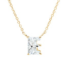 Rosec Jewels-2 Carat Lab Grown Diamond Letter E Necklace for Her