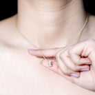 Rosec Jewels-2 Carat Lab Grown Diamond Letter E Necklace for Her