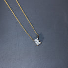 Rosec Jewels-2 Carat Lab Grown Diamond Letter E Necklace for Her