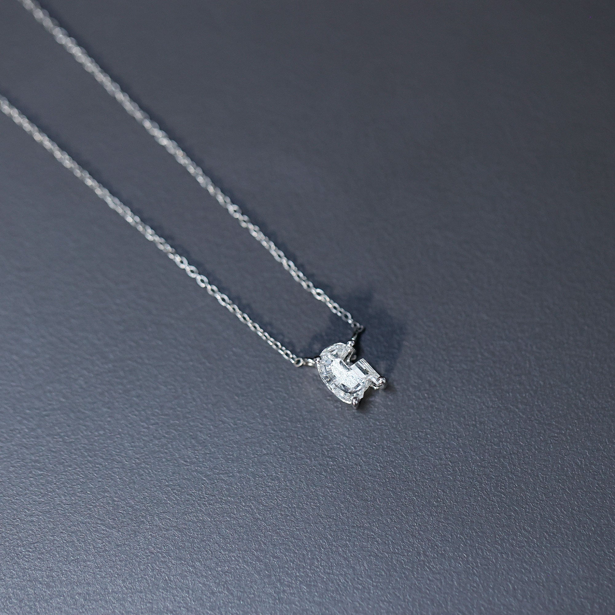 Rosec Jewels-Lab Grown Diamond 2 Carat G Initial Necklace for Women