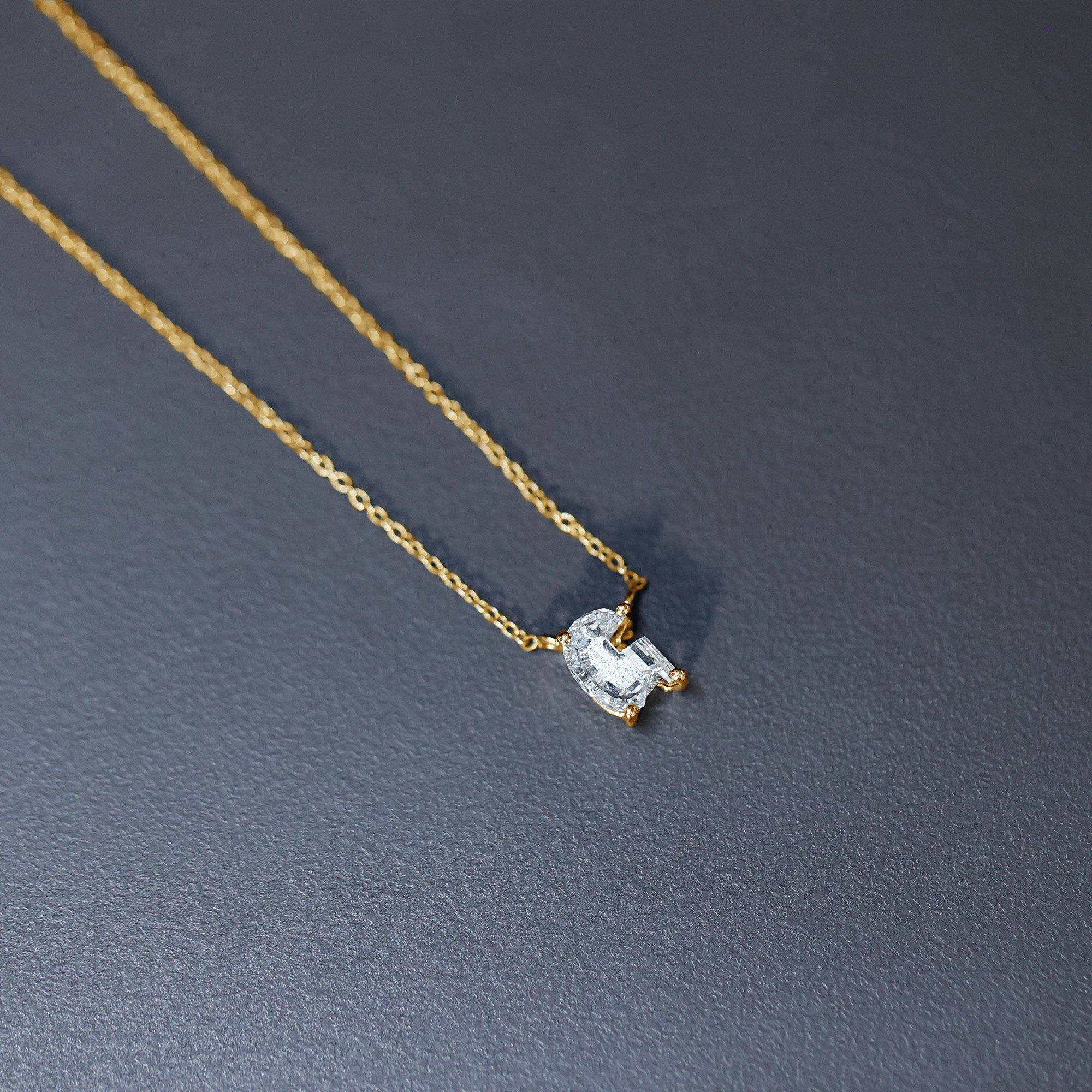 Rosec Jewels-Lab Grown Diamond 2 Carat G Initial Necklace for Women