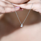 Rosec Jewels-Fancy Cut 2 Carat Lab Grown Diamond J Necklace for Women