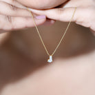 Rosec Jewels-Fancy Cut 2 Carat Lab Grown Diamond J Necklace for Women