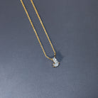 Rosec Jewels-Fancy Cut 2 Carat Lab Grown Diamond J Necklace for Women