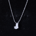 Rosec Jewels-Certified Fancy Cut Lab Grown Diamond Capital L Initial Necklace 2 Carat