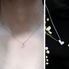 Rosec Jewels-Certified Fancy Cut Lab Grown Diamond Capital L Initial Necklace 2 Carat