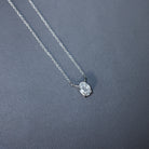Rosec Jewels-Solitaire Lab Grown 2 Carat Diamond Initial O Necklace with Chain