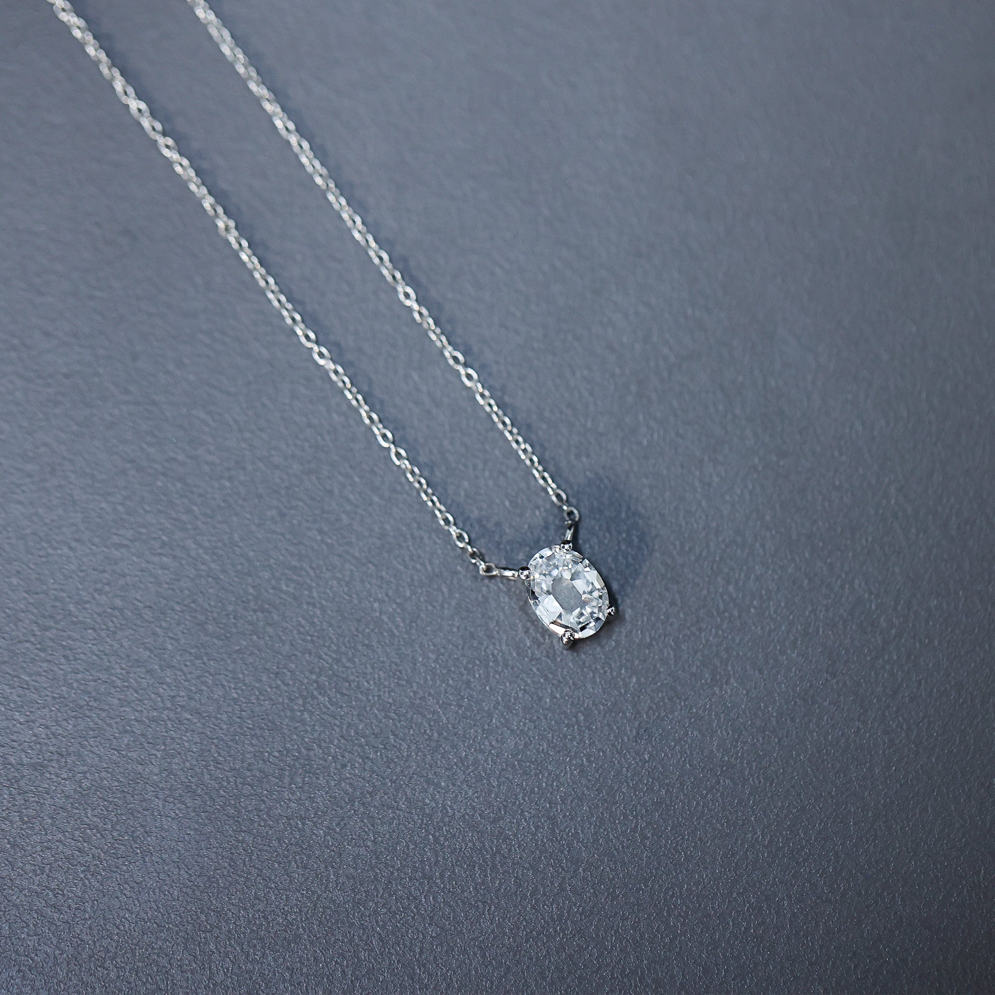 Rosec Jewels-Solitaire Lab Grown 2 Carat Diamond Initial O Necklace with Chain