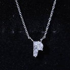 Rosec Jewels-2 Carat Lab Grown Diamond P Initial Necklace with Certificate