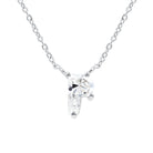 Rosec Jewels-2 Carat Lab Grown Diamond P Initial Necklace with Certificate
