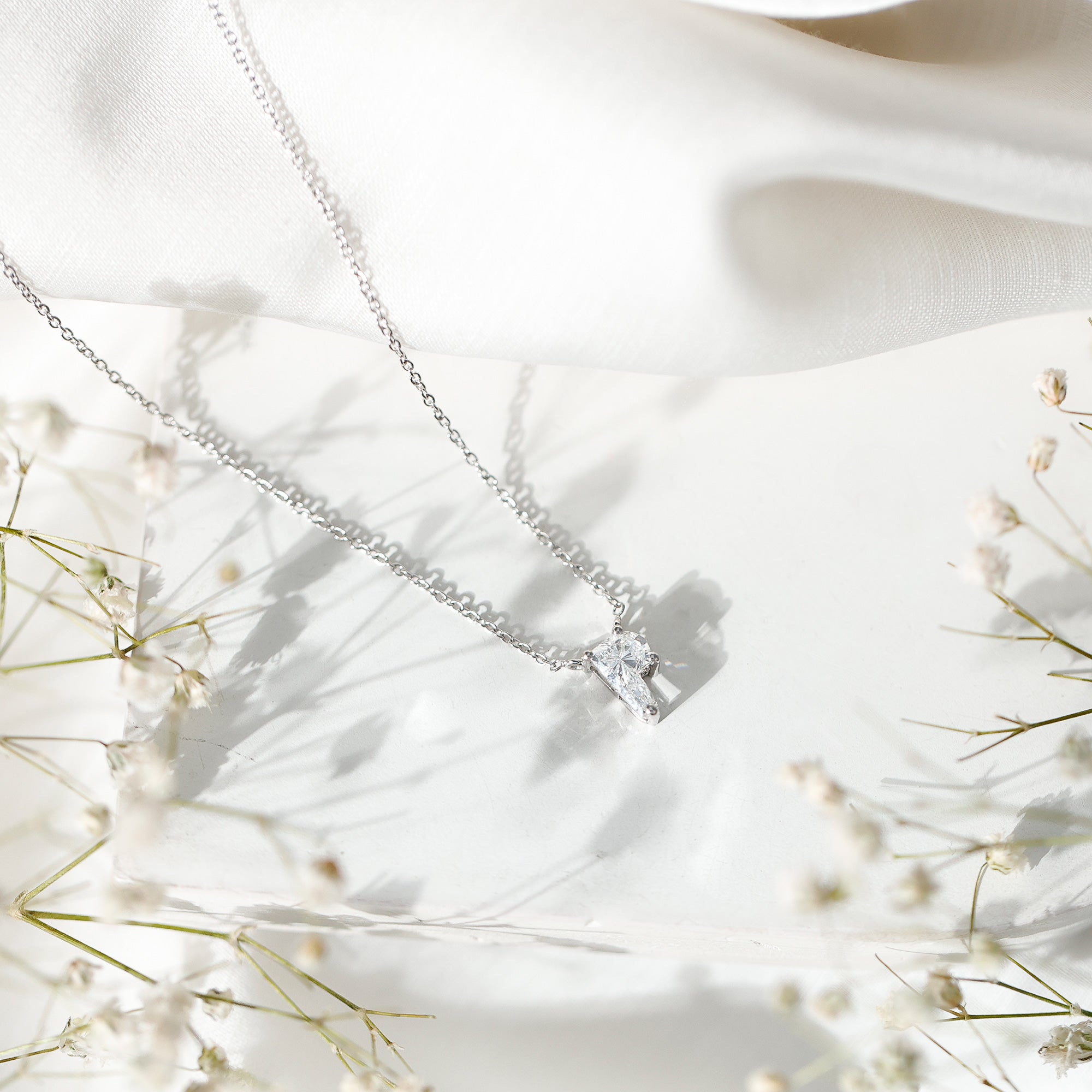 Rosec Jewels-2 Carat Lab Grown Diamond P Initial Necklace with Certificate