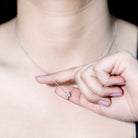 Rosec Jewels-2 Carat Lab Grown Diamond P Initial Necklace with Certificate