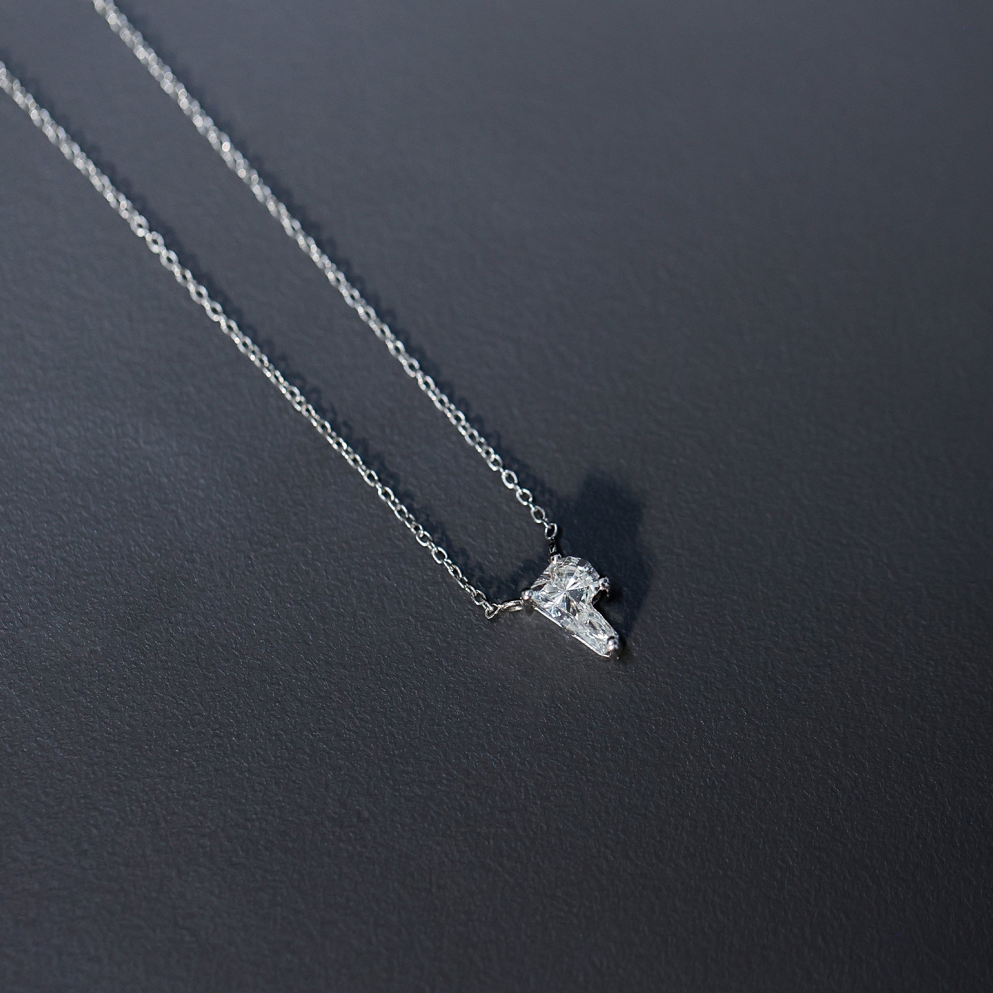 Rosec Jewels-2 Carat Lab Grown Diamond P Initial Necklace with Certificate