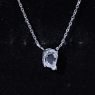 Rosec Jewels-2 Carat Solitaire Lab Created Diamond Initial Q Necklace