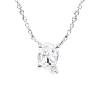Rosec Jewels-2 Carat Solitaire Lab Created Diamond Initial Q Necklace