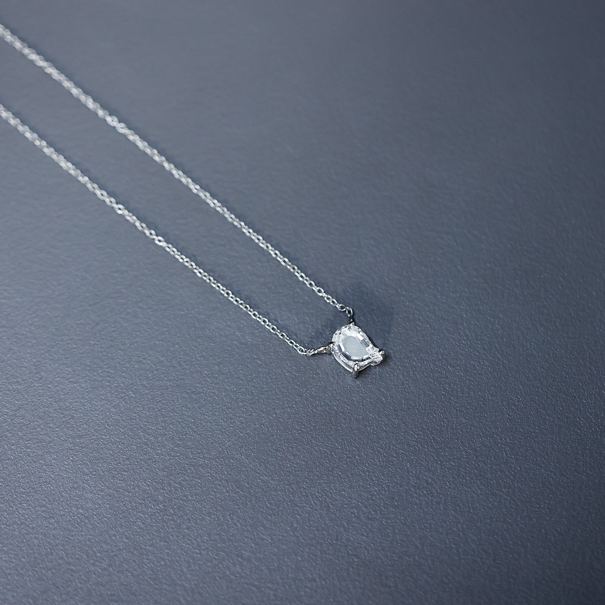 Rosec Jewels-2 Carat Solitaire Lab Created Diamond Initial Q Necklace