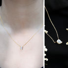 Rosec Jewels-2 Carat Solitaire Lab Created Diamond Initial Q Necklace