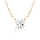 Rosec Jewels-Initial X Necklace with Certified Lab Grown Diamond 2 Carat