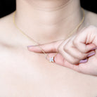 Rosec Jewels-Initial X Necklace with Certified Lab Grown Diamond 2 Carat