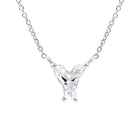 Rosec Jewels-Fancy 2 Carat Lab Created Diamond Letter Y Necklace with Chain