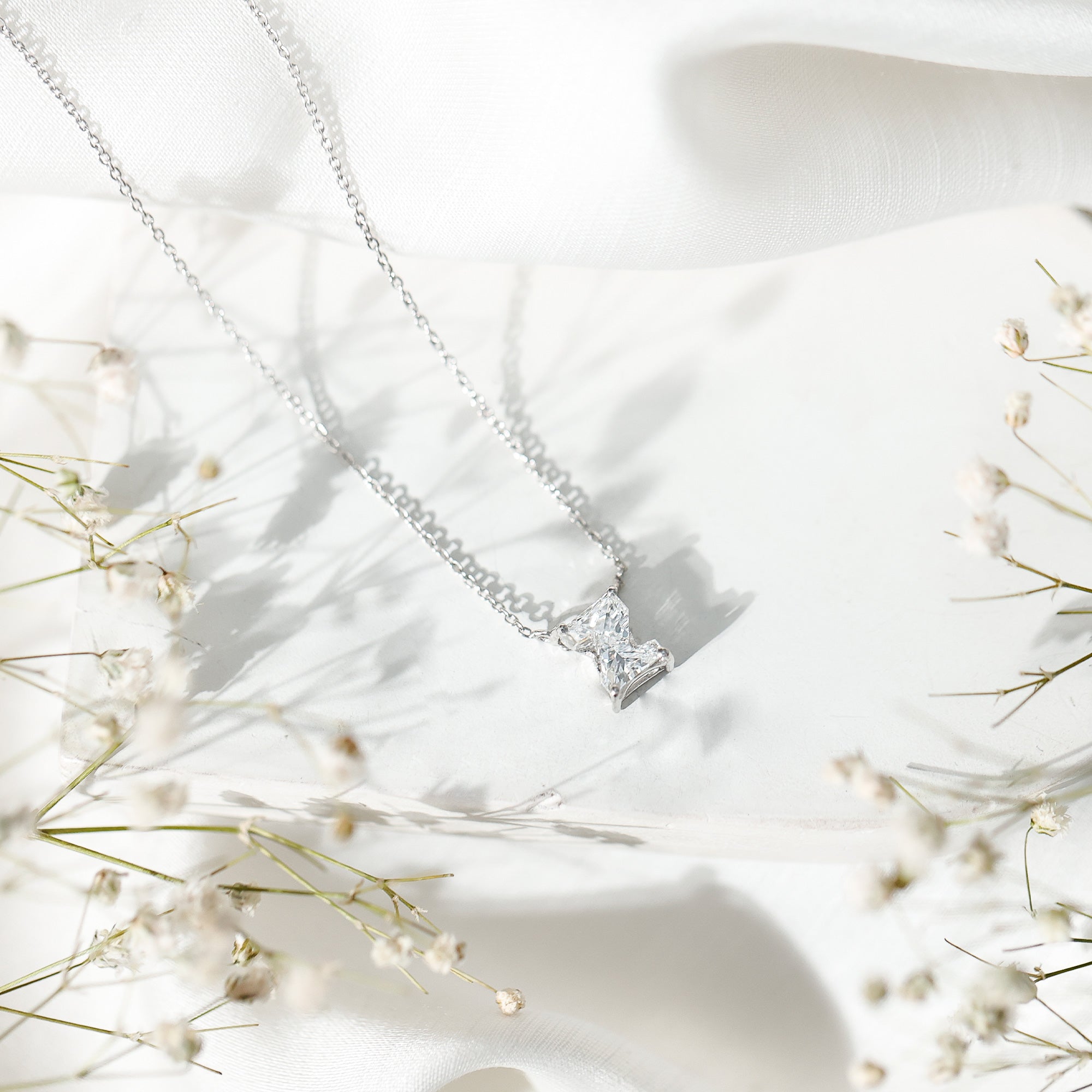 Rosec Jewels-Certified Lab Grown 2 Carat Diamond Z Initial Necklace