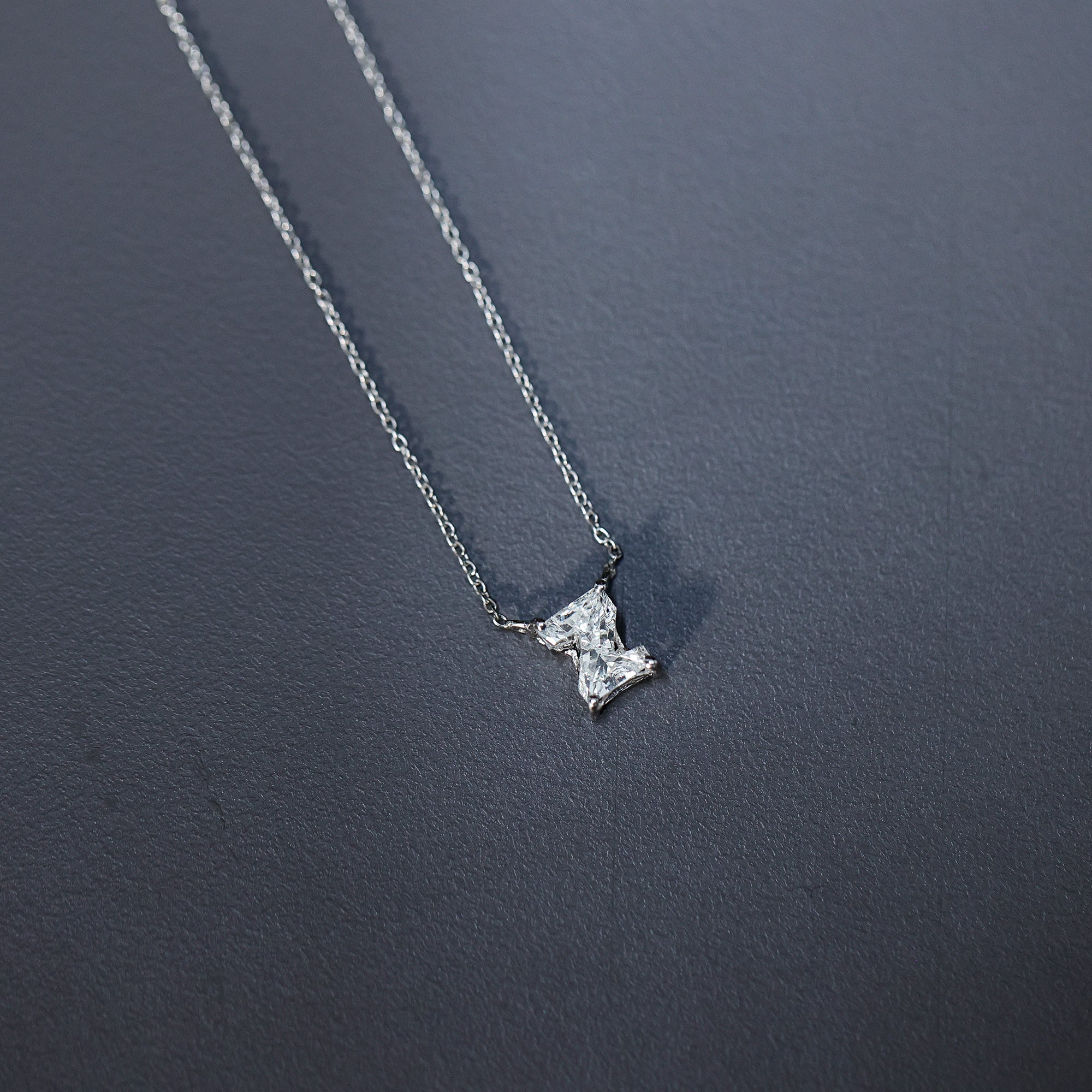 Rosec Jewels-Certified Lab Grown 2 Carat Diamond Z Initial Necklace