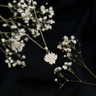 Rosec Jewels-Designer Lotus Flower Diamond Necklace