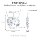Certified Diamond Lucky 4 Leaf Necklace Natural - ( HI-SI ) - Rosec Jewels