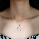 Certified Moissanite Libra Zodiac Sign Pendant Necklace D-VS1 - Rosec Jewels