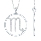 Certified Moissanite Scorpio Zodiac Pendant Necklace D-VS1 - Rosec Jewels