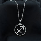 Certified Moissanite Sagittarius Zodiac Sign Necklace D-VS1 - Rosec Jewels