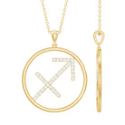 Certified Moissanite Sagittarius Zodiac Sign Necklace D-VS1 - Rosec Jewels