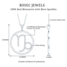 Certified Moissanite Capricorn Zodiac Necklace D-VS1 - Rosec Jewels