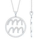 Certified Moissanite Zodiac Aquarius Pendant Necklace D-VS1 - Rosec Jewels