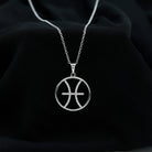 Certified Moissanite Pisces Zodiac Sign Pendant Necklace D-VS1 - Rosec Jewels