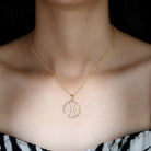 Certified Moissanite Pisces Zodiac Sign Pendant Necklace D-VS1 - Rosec Jewels
